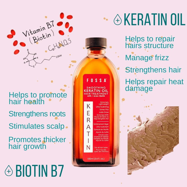 Smoothing Keratin Oil Hair Treatment with Biotin B7 - 100ml